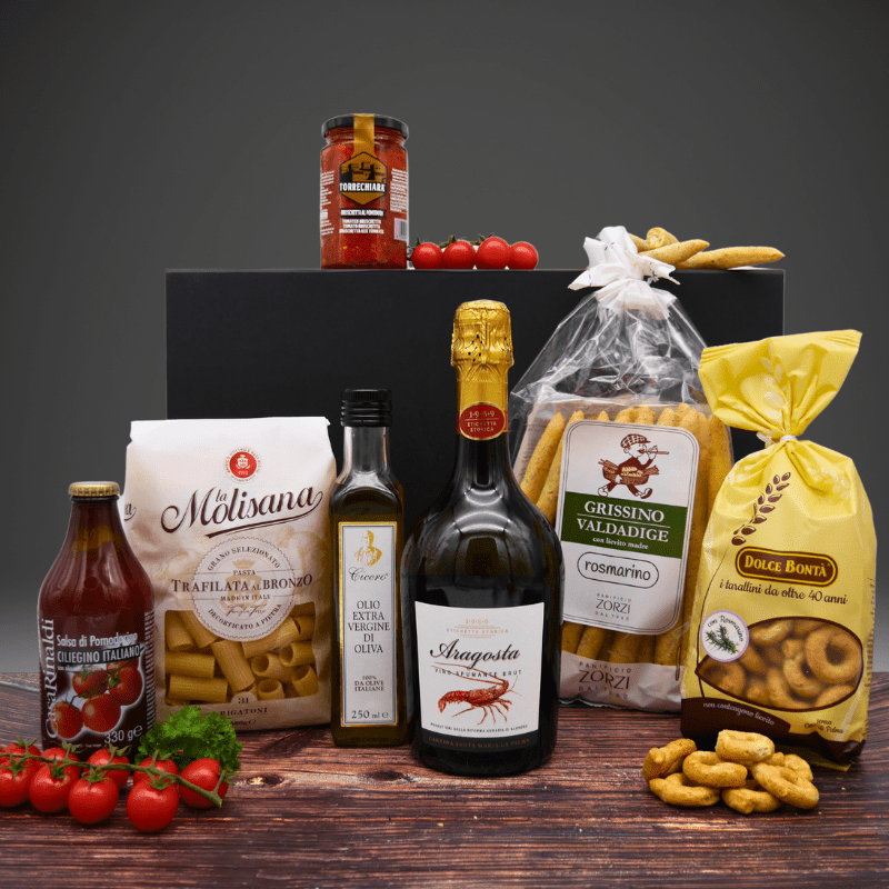 Delikatessen Präsentbox  - Geschenkbox mit Prosecco – Bild 1