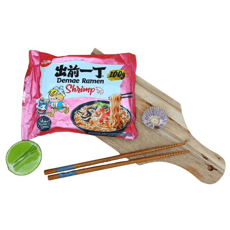 Japanische Ramen Pink (2)-min Nissin Demae Ramen Shrimpsgeschmack – Bild 1